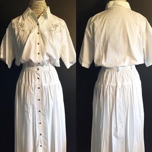 Vintage Dress w/ rosette cutouts